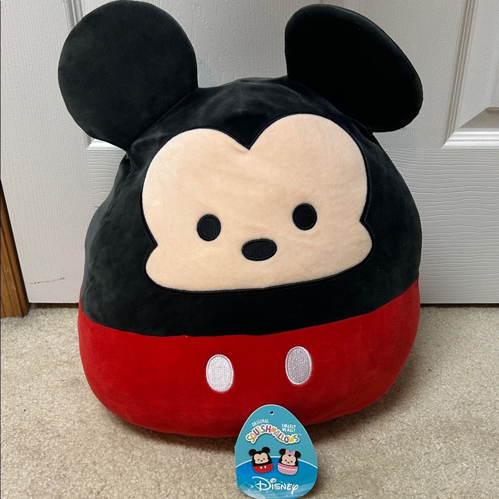 Disney Squishmallows Mickey Mouse Squishmallow - Black and Red